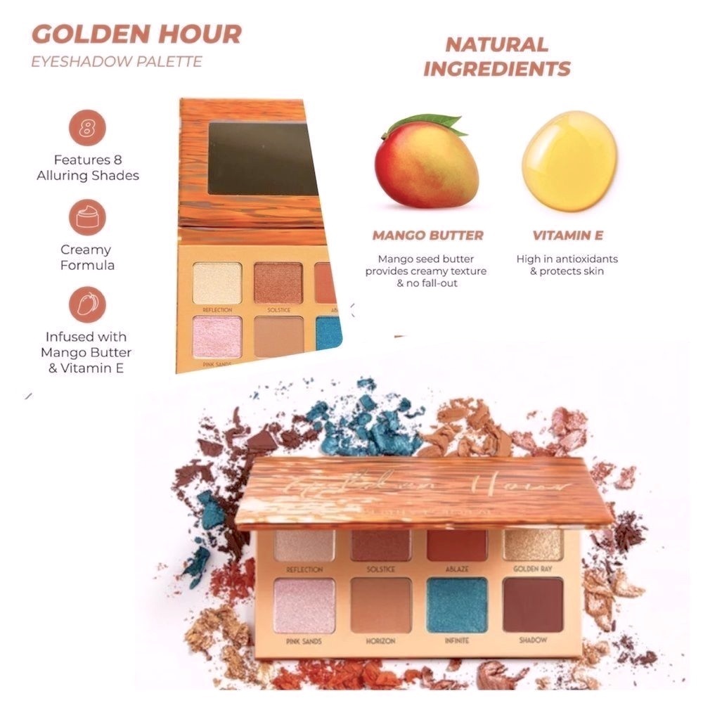 NEW BEAUTY FOR REAL Eyeshadow Palette Golden Hour Mango Butter - Picture 2 of 10